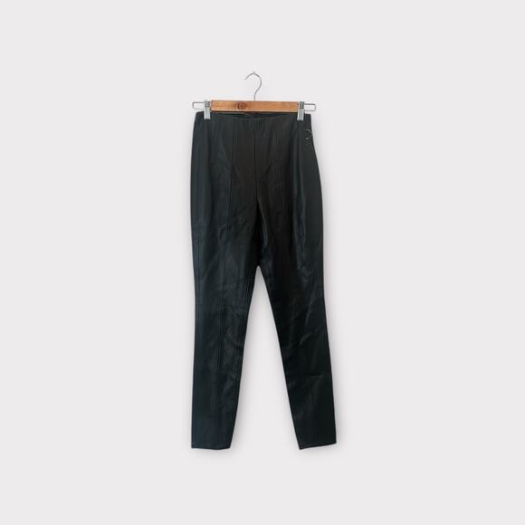 NWT Blank NYC Vegan Leather Side Zip Pull On Leggings In Black Size 25 - Picture 9 of 13